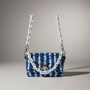 Blue Patterned Women's Clutch